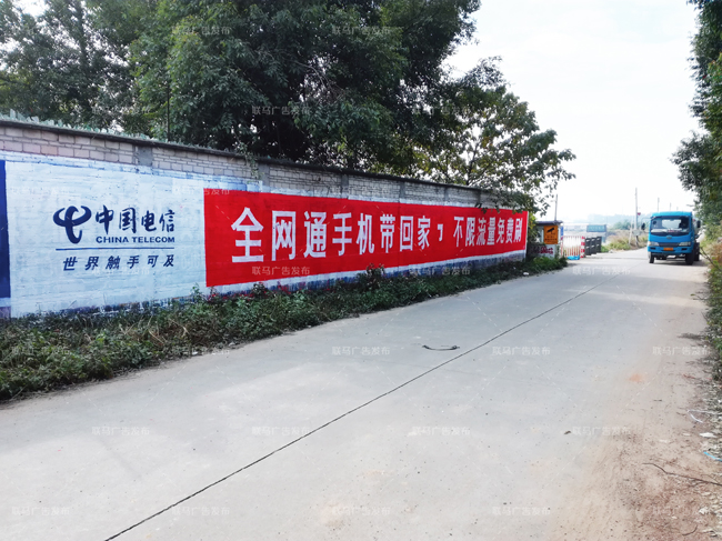 中国电信刷墙广告